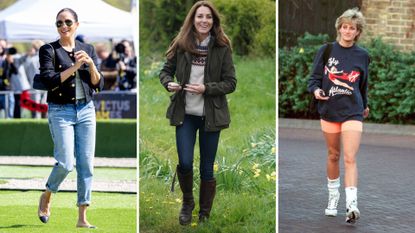 Some of the best off-duty looks from the likes of Princess Diana, Kate Middleton and Meghan Markle