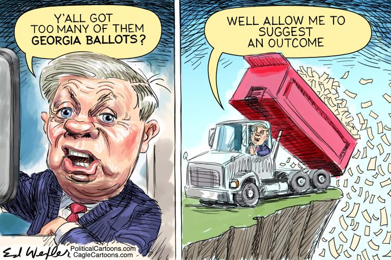 Political Cartoon U.S. Lindsey Graham Georgia ballots