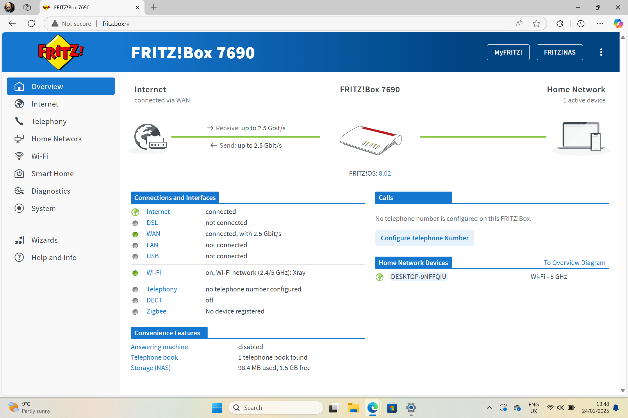 FRITZ!Box 7690 Interface