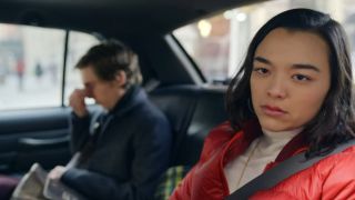 Austin Abrams and Midori Frances looking annoyed in Dash and Lily.