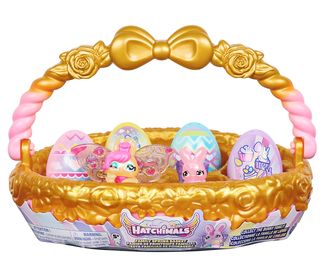 An image of the HATCHIMALS CollEGGtibles, Bunny Family Spring Basket