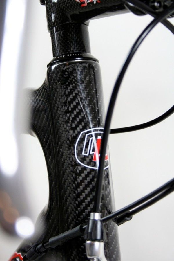 The head tube features a pointed front for styling and aerodynamics