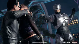 A promotional image of the RoboCop collaboration in Call of Duty: Black Ops 7 and Warzone. 