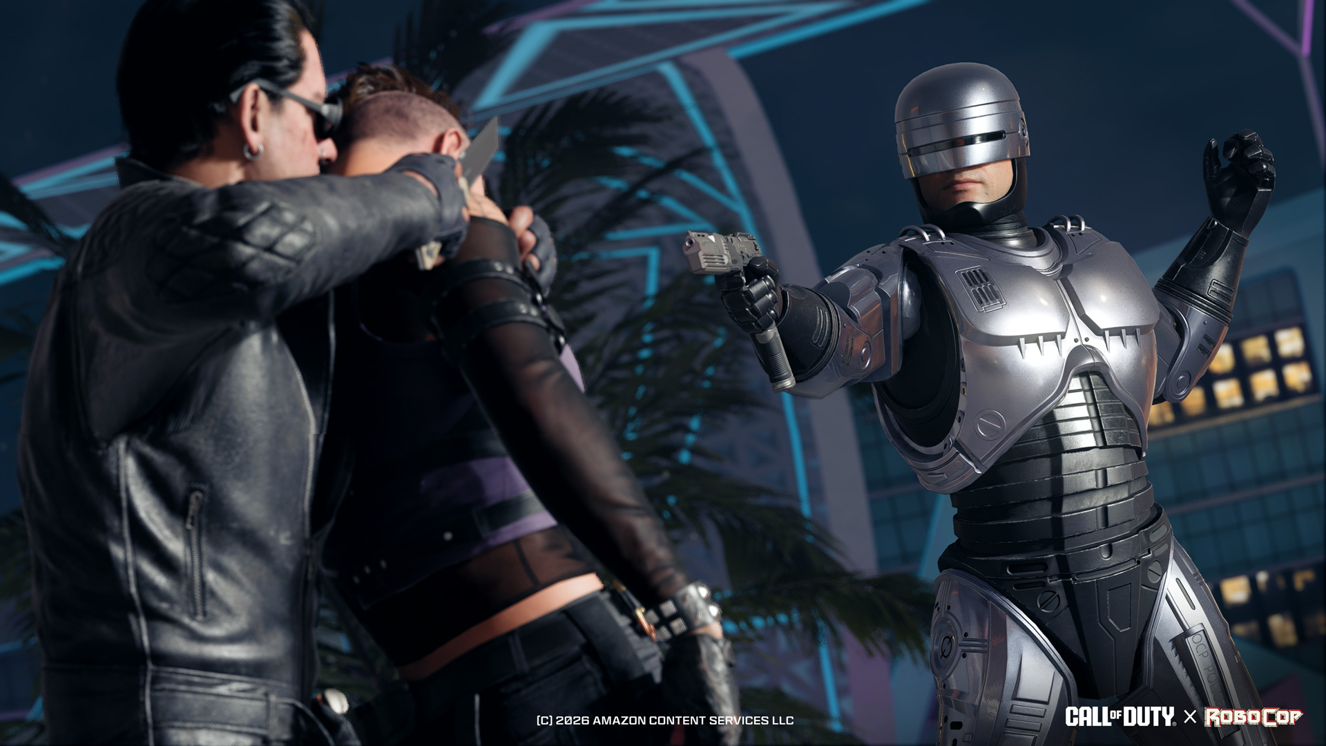 A promotional image of the RoboCop collaboration in Call of Duty: Black Ops 7 and Warzone. 