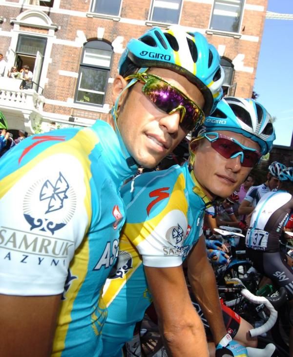 Alberto Contador and Alexandre Vinokourov (Astana)
