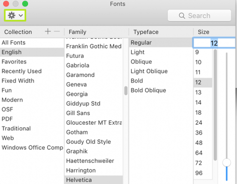 change default font in mail for mac