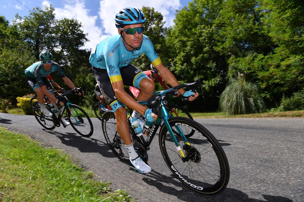 SARRANCOLIN FRANCE AUGUST 03 Luis Leon Sanchez Gil of Spain and Astana Pro Team during the 44th La Route dOccitanie La Depeche du Midi 2020 Stage 3 a 1635km stage from Saint Gaudens to Col de Beyrde 1417m RouteOccitanie RDO2020 on August 03 2020 in Sarrancolin France Photo by Justin SetterfieldGetty Images