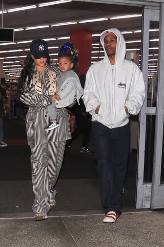 Rihanna and A$AP Rocky were spotted in West Hollywood, enjoying stylish late-night family time as they shopped at CVS with their youngest child Riot Rose.