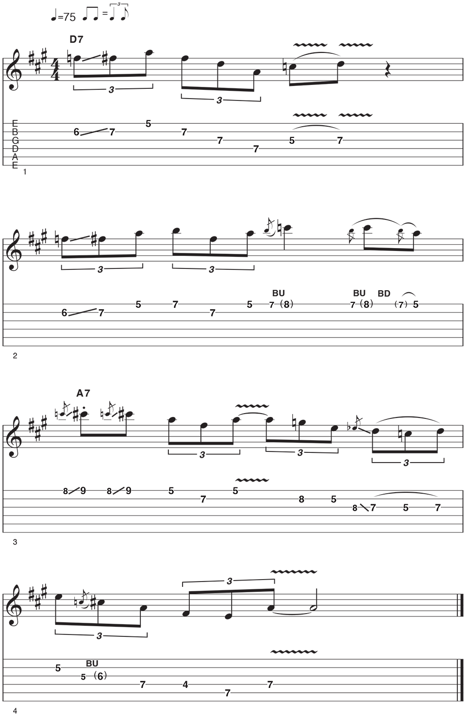 Blues Phrase Example