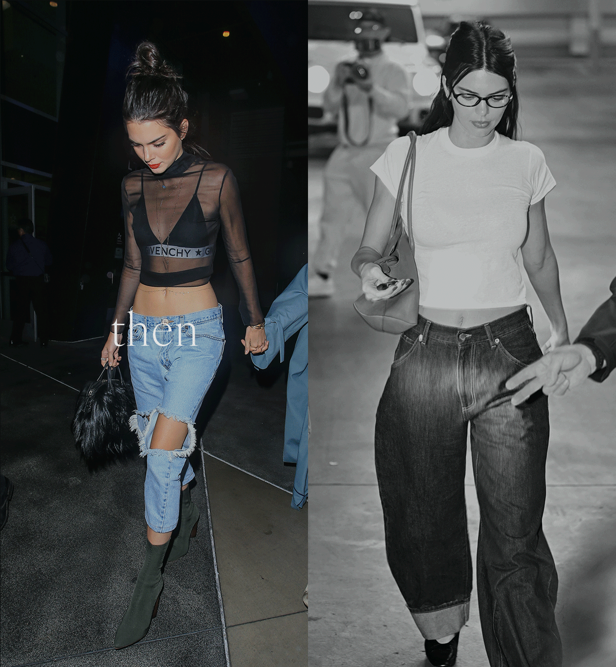 celebrities in jeans - then and now