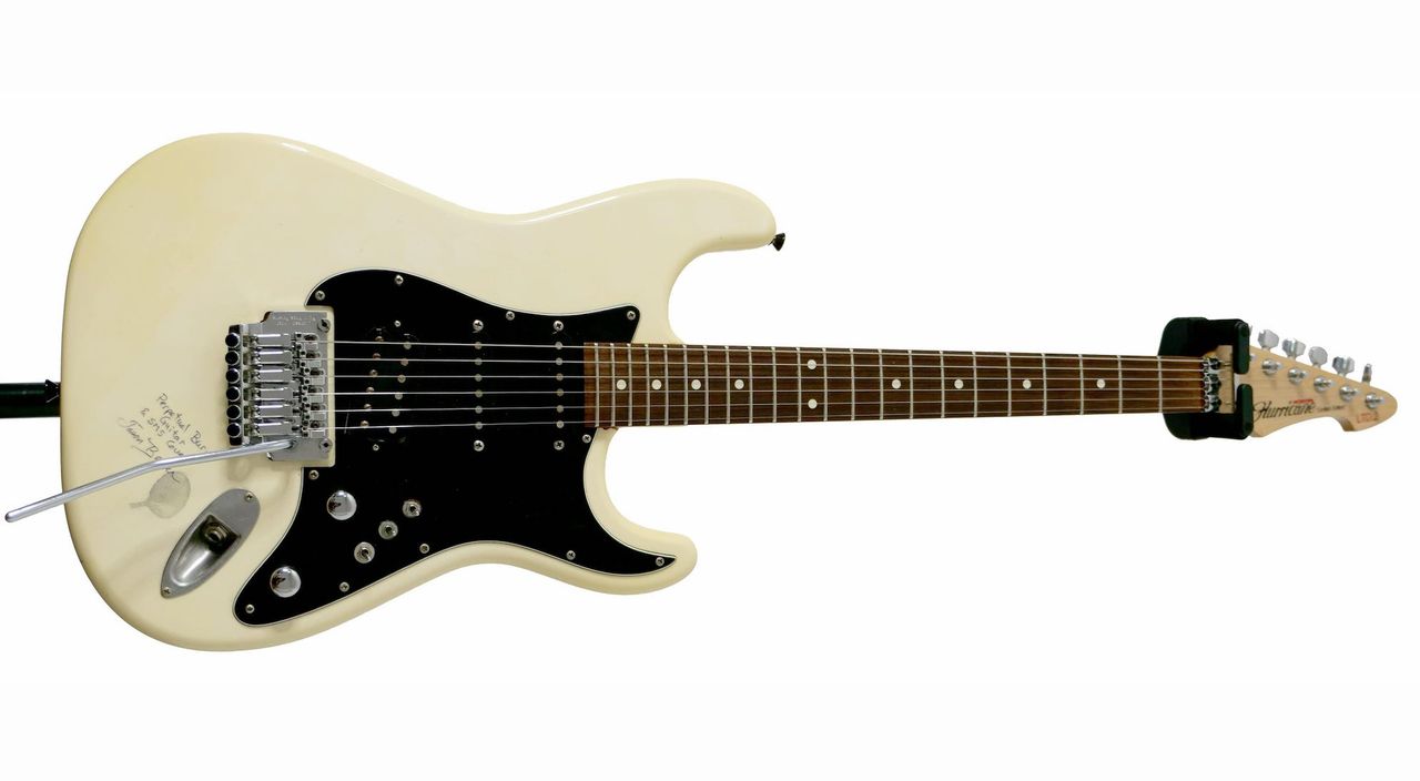 Jason Becker's white Moridira Hurricane