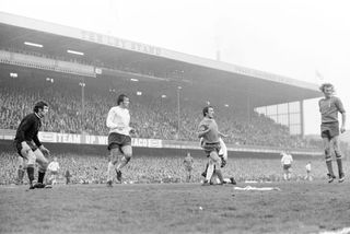 Derby County v Juventus, European Cup semi final 2nd leg match at the Baseball Ground, Derby, 25th April 1973, Dino Zoff in goal for Juventus. Final score: Derby County 0-0 Juventus. Juventus win 3-1 on aggregate.