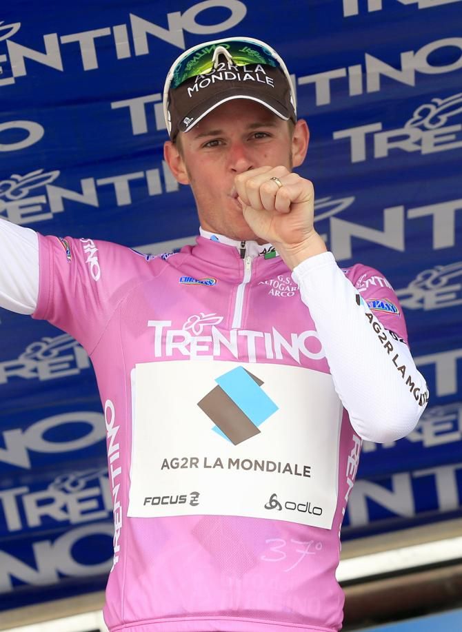 Maxime Bouet (AG2R - La Mondiale) in the leader's jersey