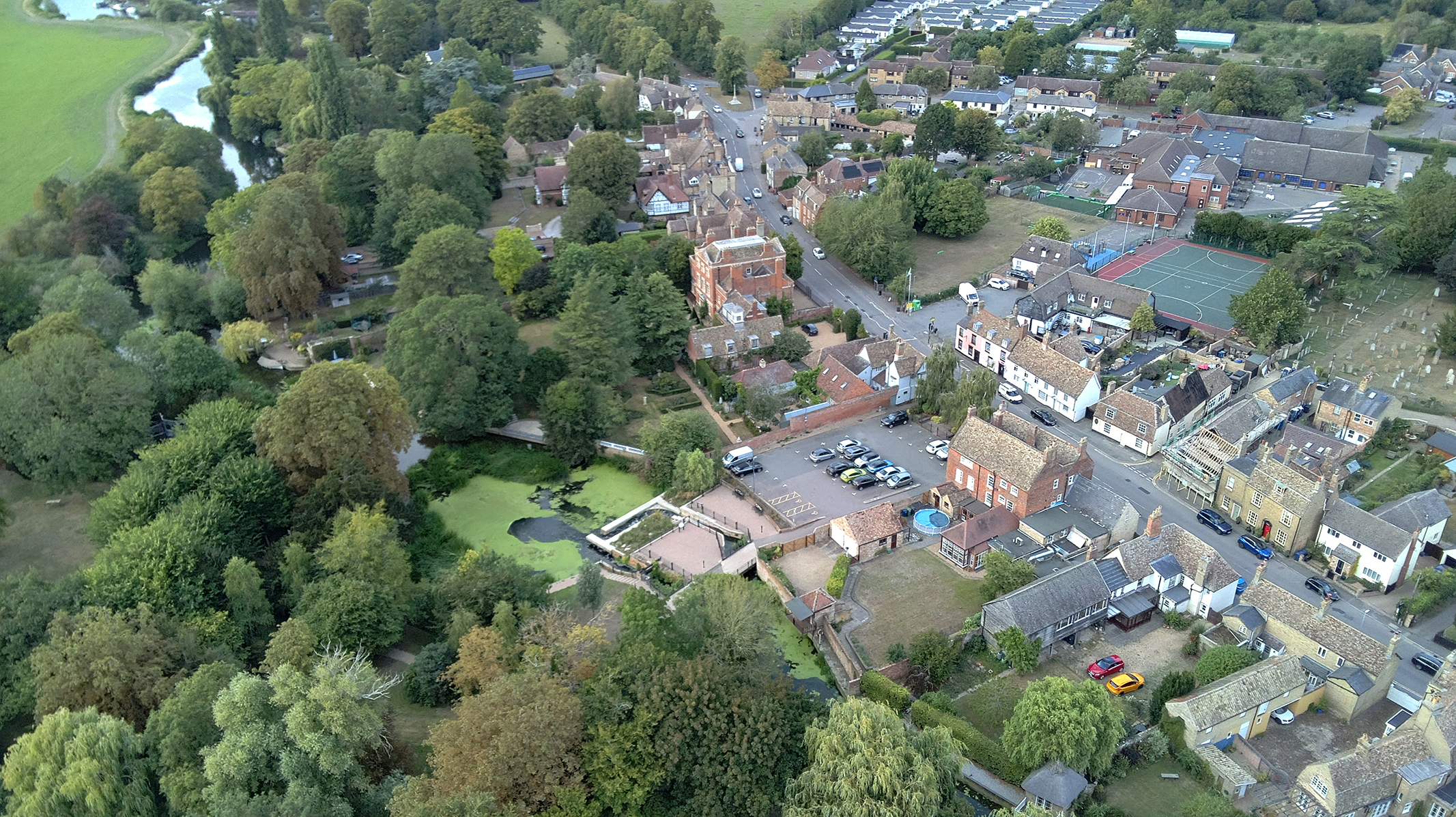Photo of a town taken with a Bwine F7GIM drone