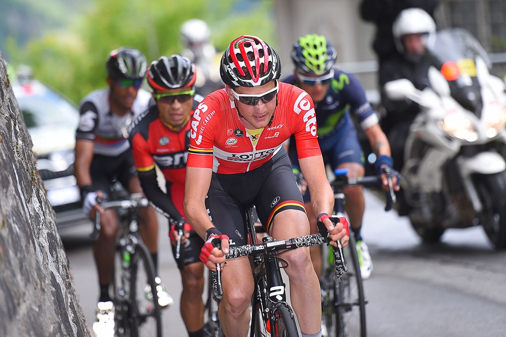 Tim Wellens in the breakaway during stage 5 at the Tour de Suisse
