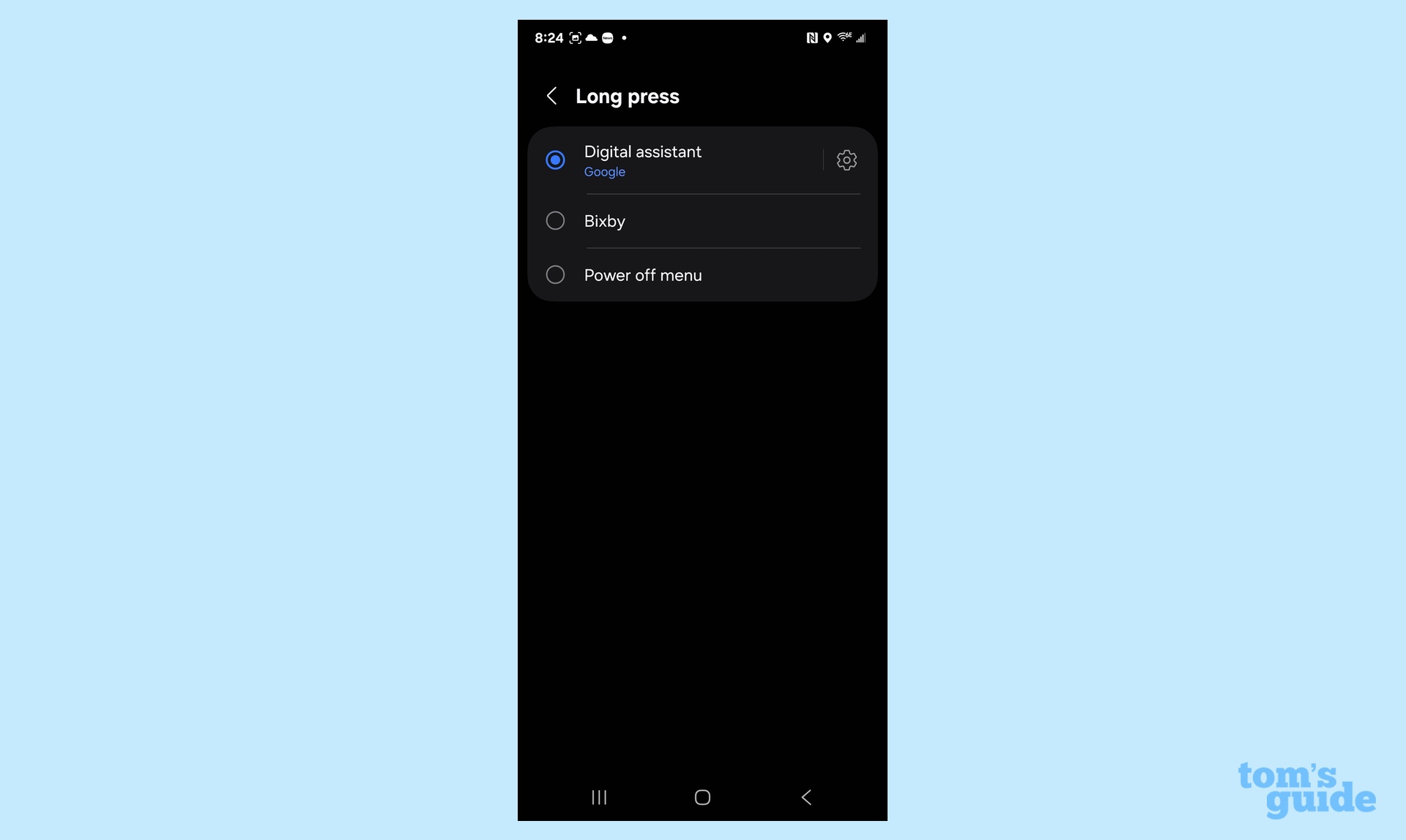 customizing a long press on the galaxy s25 side button