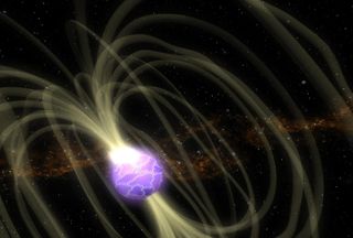 An artist's depiction of a magnetar.