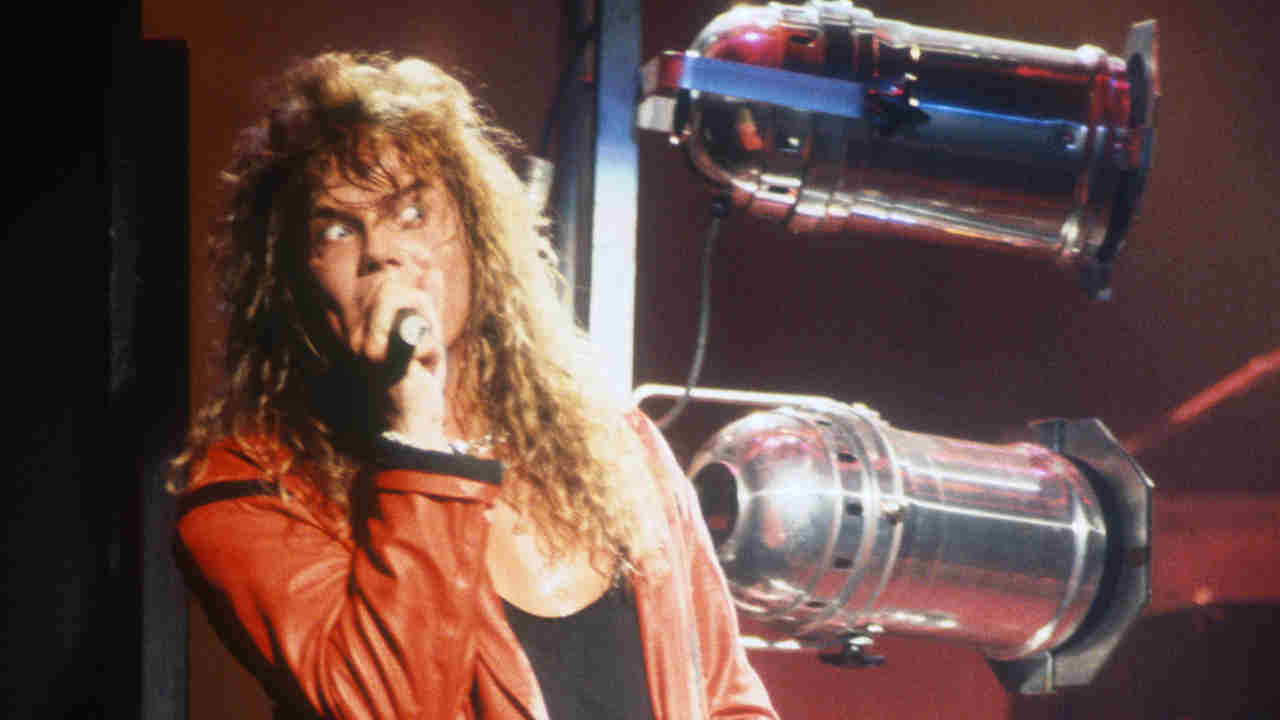 Europe&amp;rsquo;s Joey Tempest performing onstage in 1987