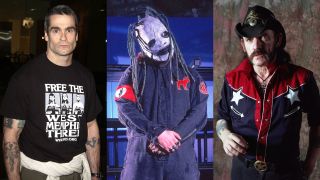 Henry Rollins at a red carpet event, Corey Taylor in his Slipknot gear posing and Lemmy looking cool