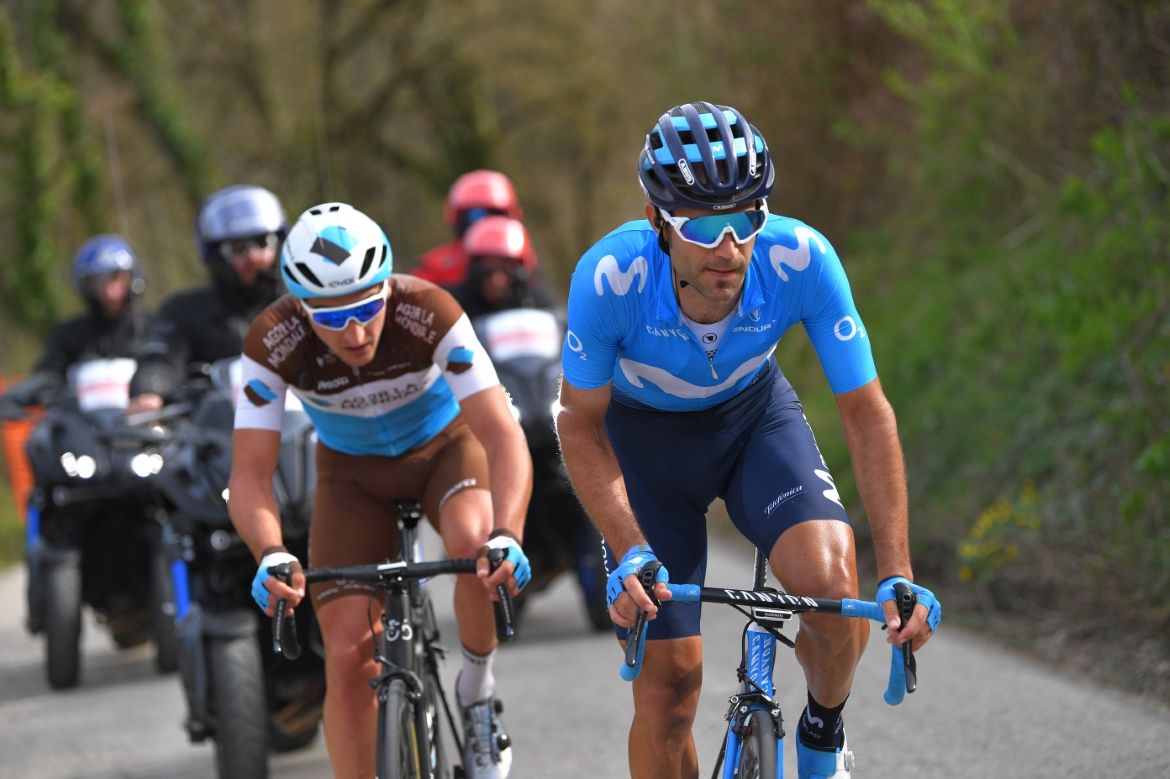Nans Peters (AG2R La Mondiale) and Llu&iacute;s Mas (Movistar) formed part of the breakaway