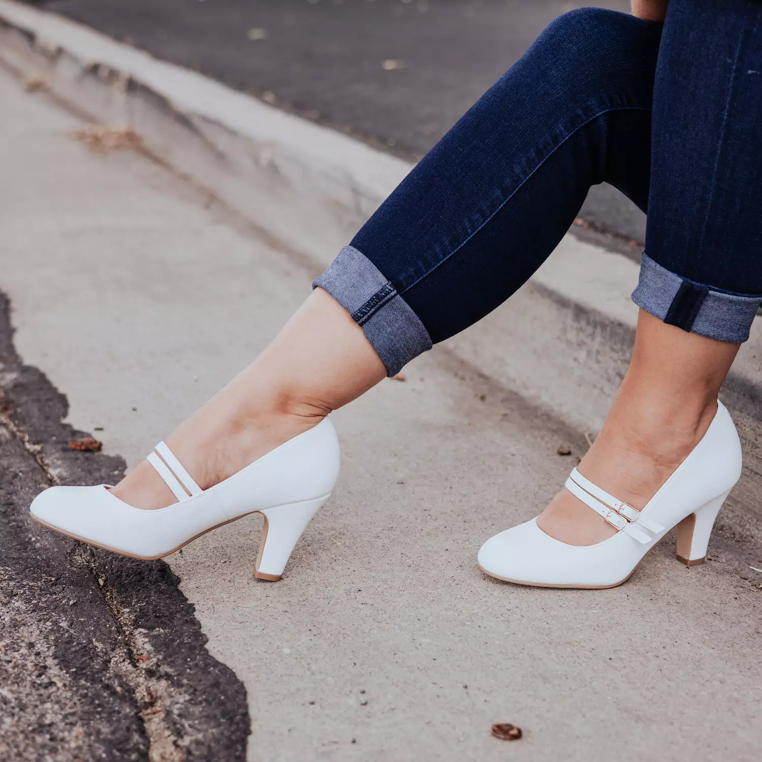 Journee Windy Womens Mary Jane High Heels