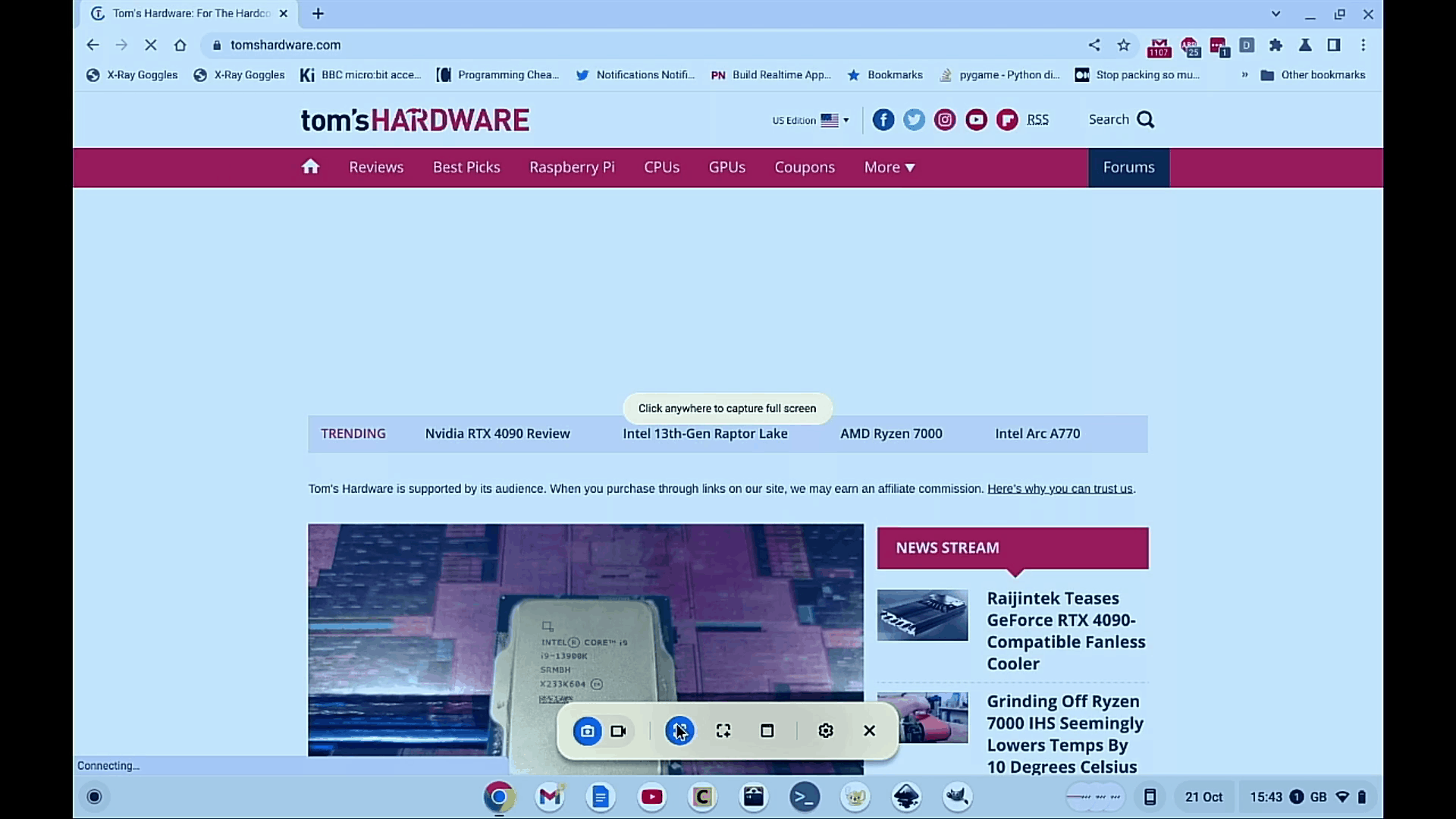 Screenshots on Chromebook