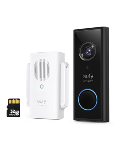 Eufy Security Video Doorbell Wireless S220 2k (battery-Powered) With Chime, No Monthly Fee, On-Device Ai for Human Detection, 32gb Local Storage, Simple Self-Installation, 2-Way Audio Doorbell Camera