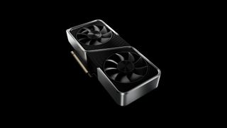 Nvidia GeForce RTX 3060 Ti mustaa taustaa vasten