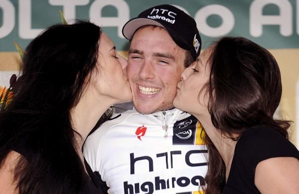 John Degenkolb (HTC - Highroad) is a happy man on the podium.