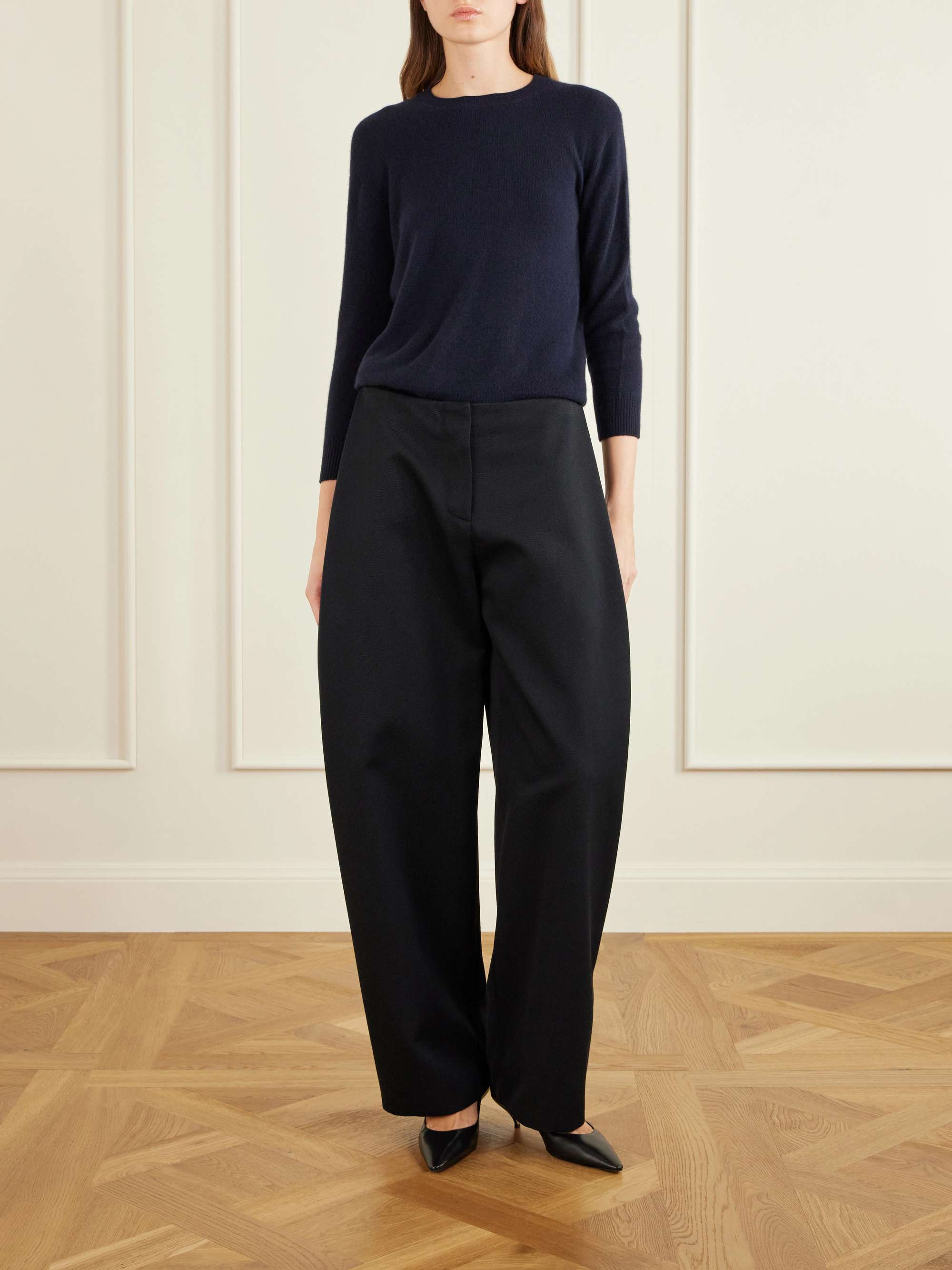 Galileo High-Waist Wool Curved Pants