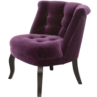 purple chair with white background