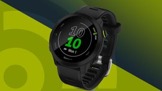 Garmin Forerunner 55 on TR background