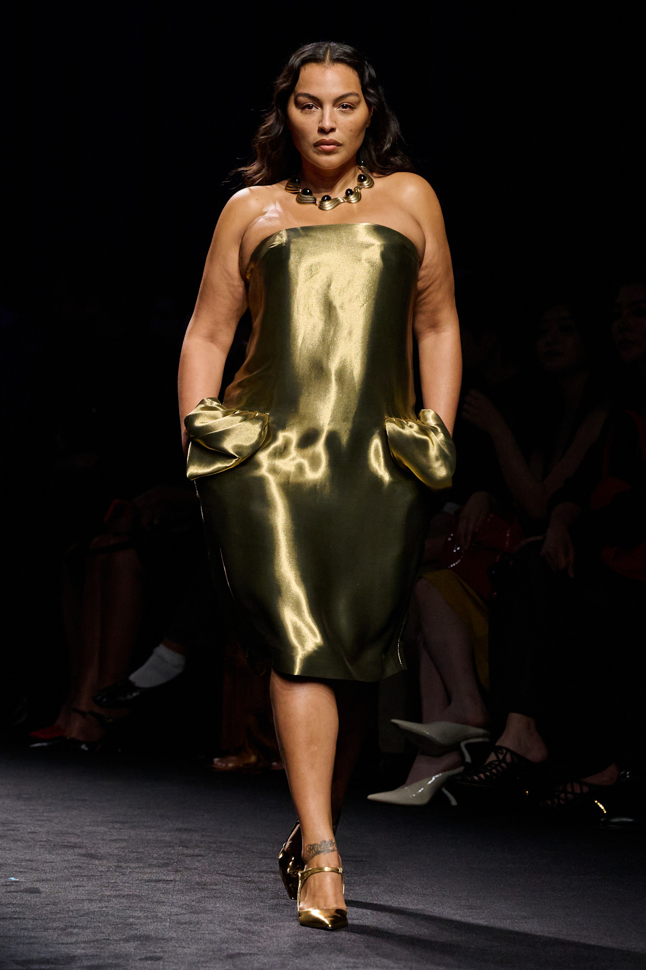 a model walks the ferragamo fall/winter 2026 runway