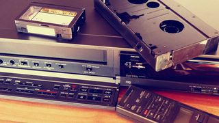 Image of video recorder and cassettes