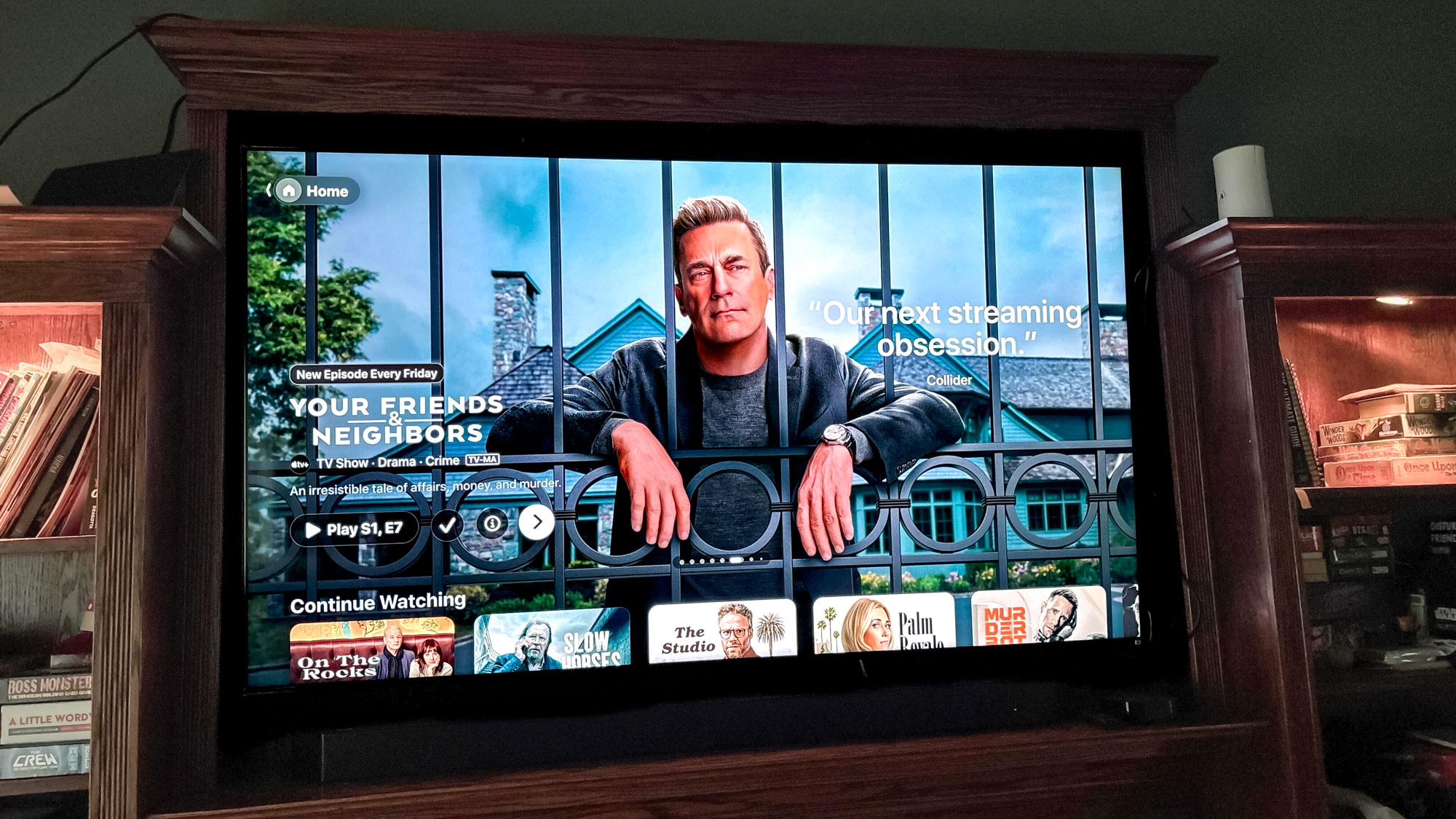 Vizio P-Series Quantum X TV on stand in living room