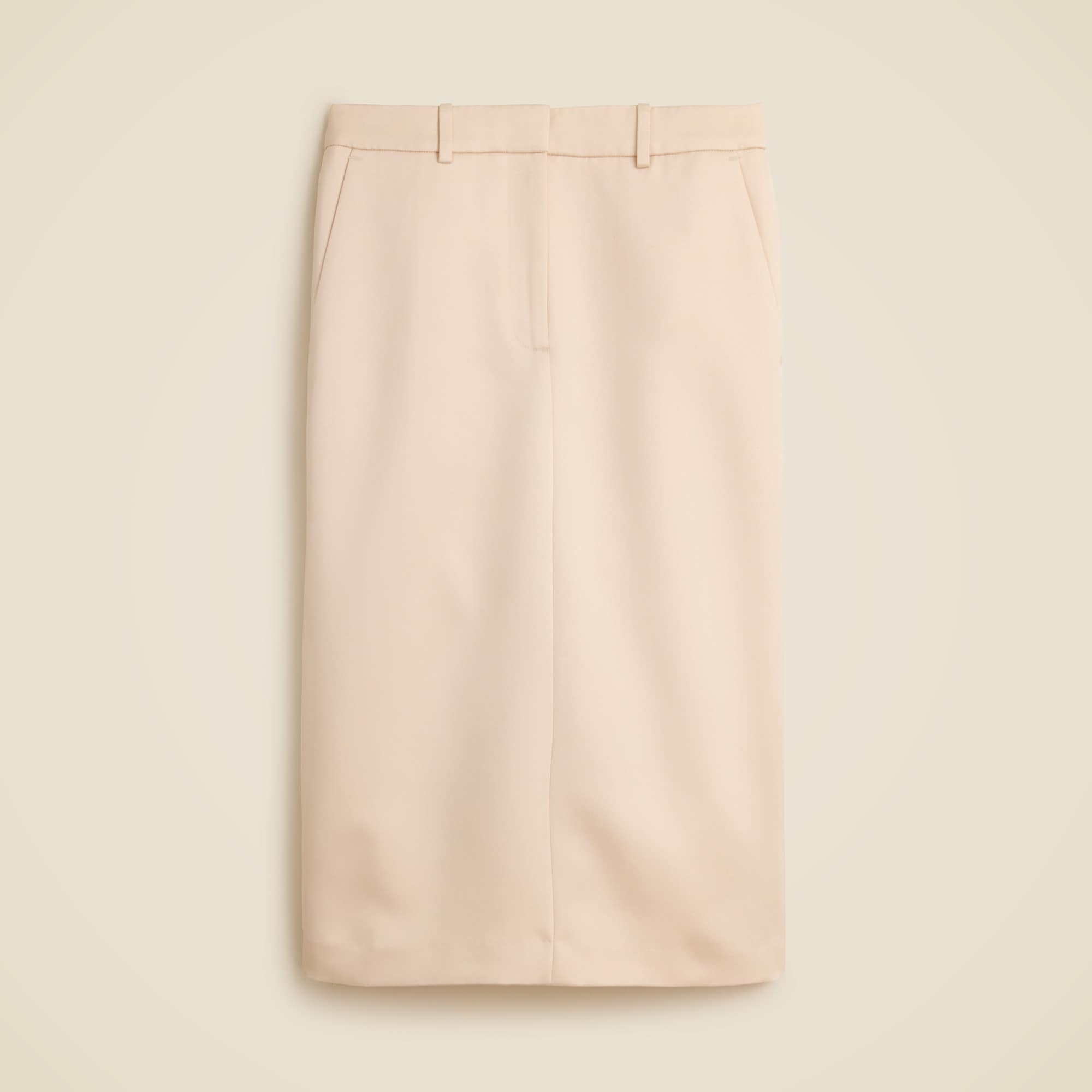 Trouser Pencil Skirt in Duchesse Satin