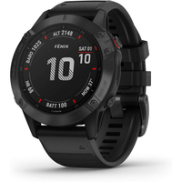 Garmin Fenix 6 Pro, Premium Multisport GPS Watch, Features Mapping, Music, Grade-Adjusted Pace Guidance and Pulse Ox Sensors, Black Was $599.99 Now $498.00