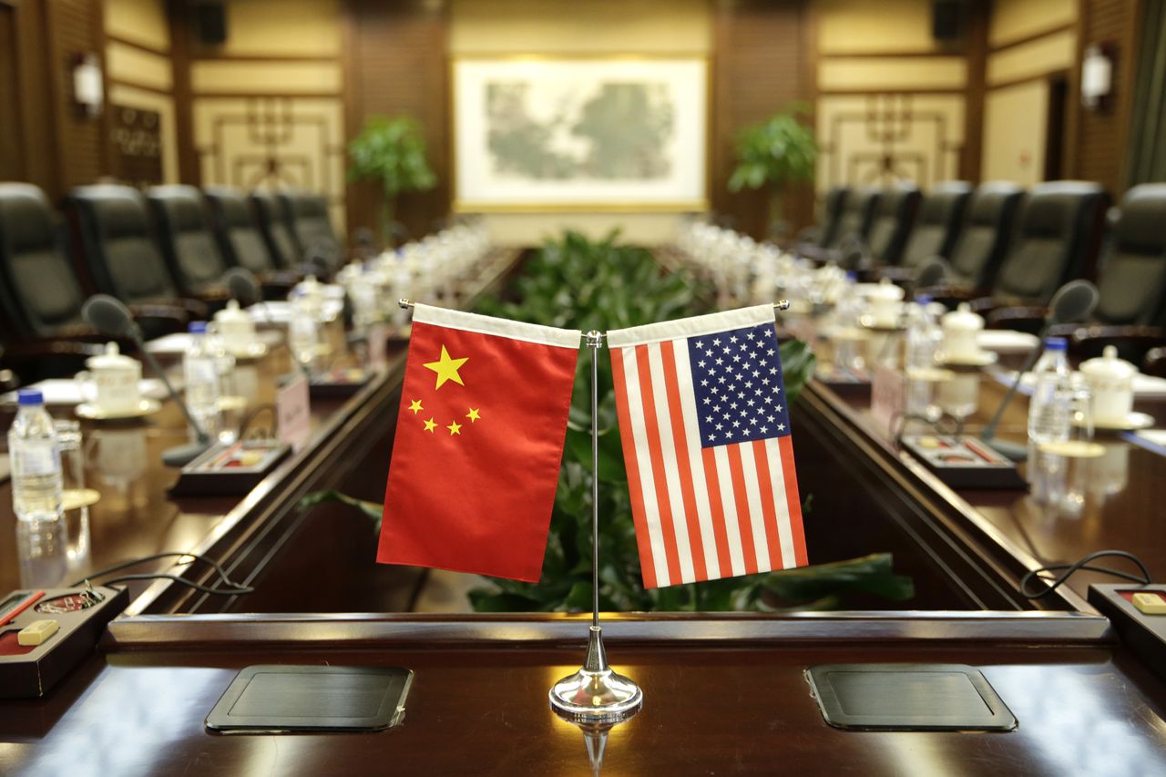 The China and U.S. flags