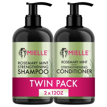 Mielle Organics Rosemary Mint Strengthening 12 Oz Shampoo + 12 Oz Conditioner