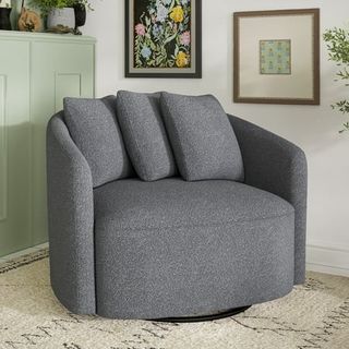 Beautiful Drew Chair by Drew Barrymore, Charcoal Boucle