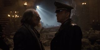 David Bradley and Hugo Weaving in Captain America: The First Avenger