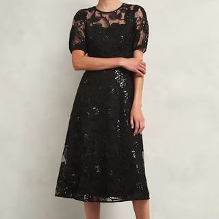 Hobbs Lace Midi Dress