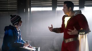 Jack Dylan Grazer and Zachary Levi in Shazam!