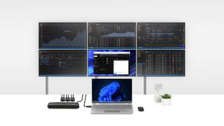 Plaugable adapters with six displays