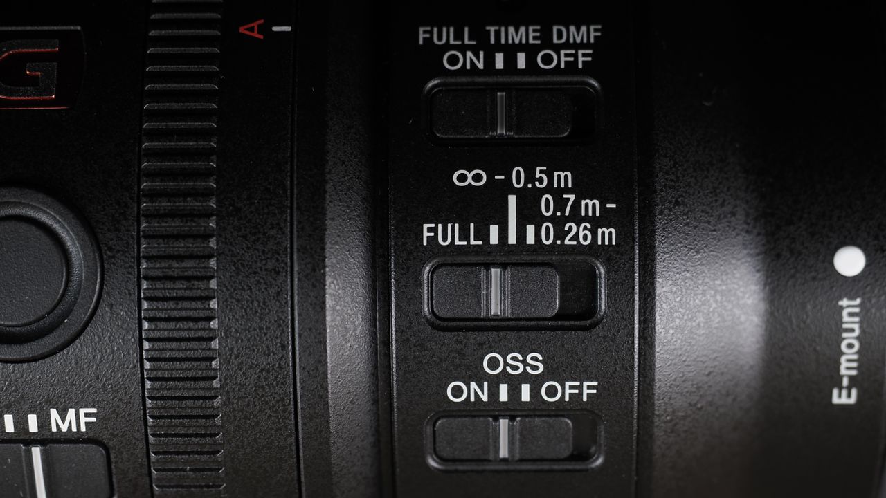 Sony FE 100mm f/2.8 Macro GM OSS on a wooden surface