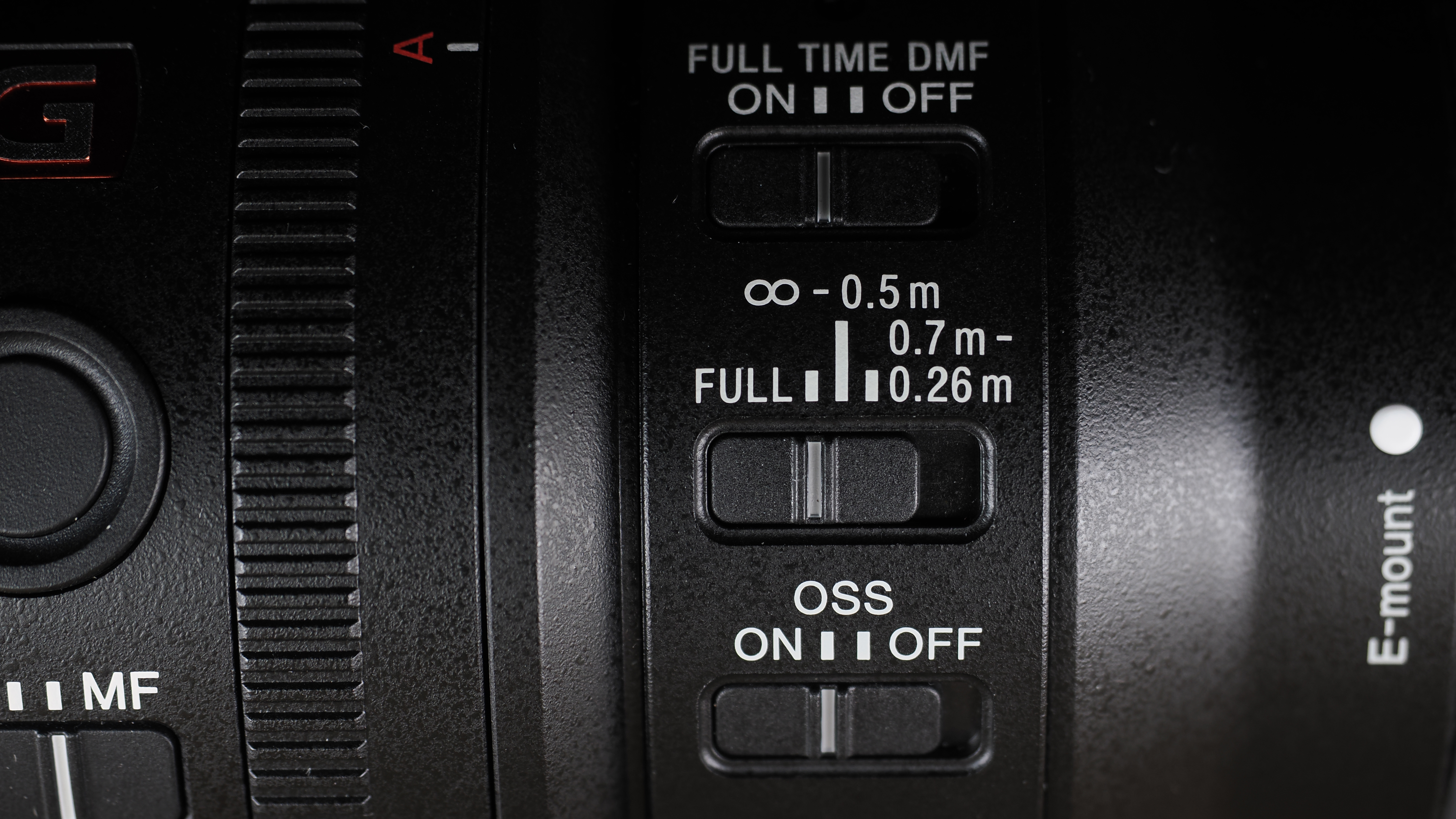 Sony FE 100mm f/2.8 Macro GM OSS on a wooden surface