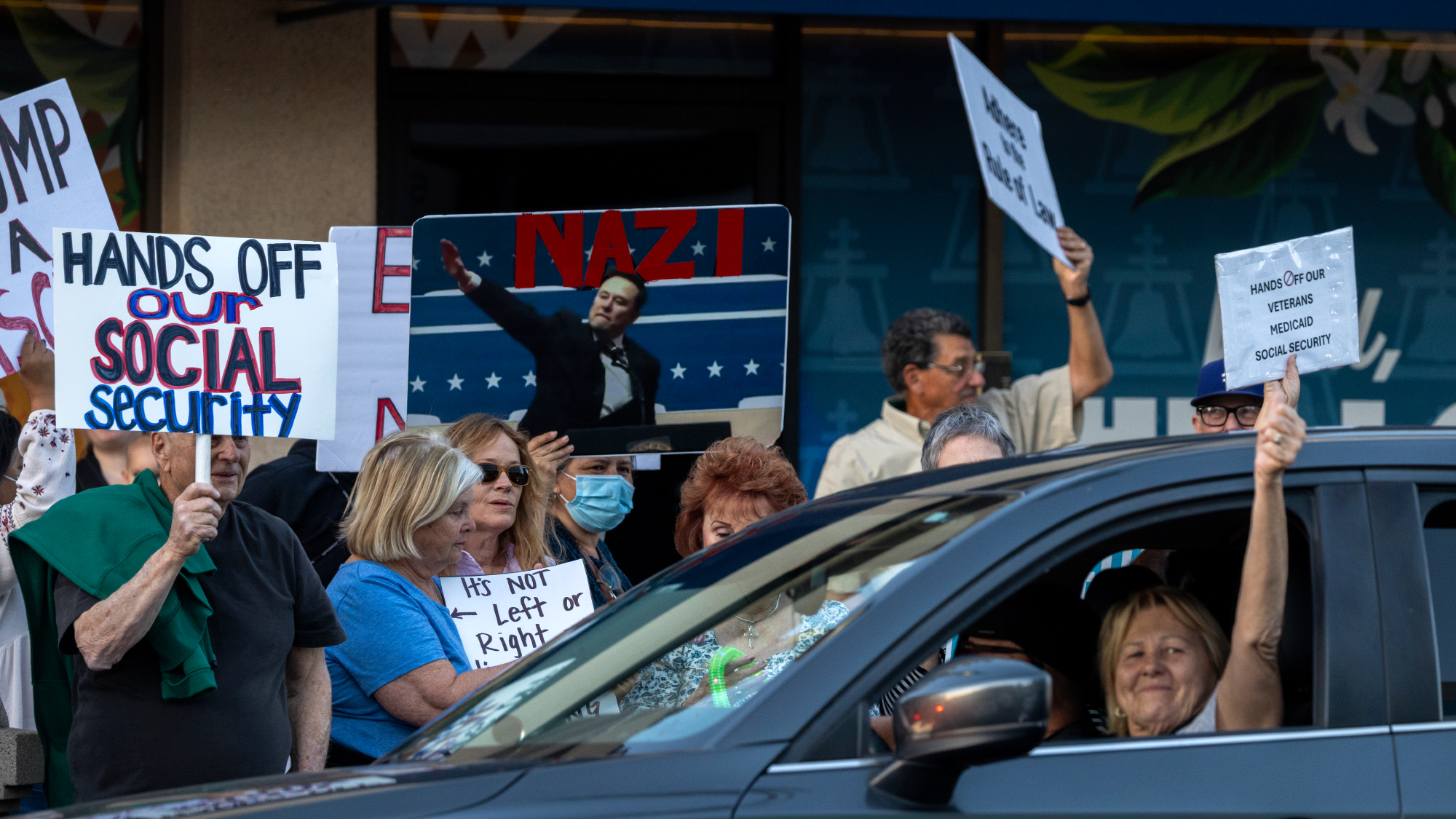 People protest DOGE's incursion into the Social Security Administration