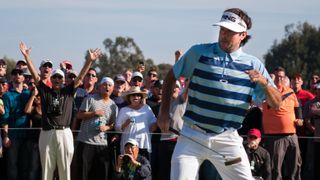 Bubba Watson celebrates his win at the 2014 Northern Trust Open