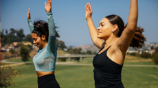 Women doing HIIT workout