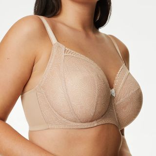 M&S BODY SHAPE DEFINE UNDERWIRED NATURAL UPLIFT FULL CUP Bra In WHITE Size  36E